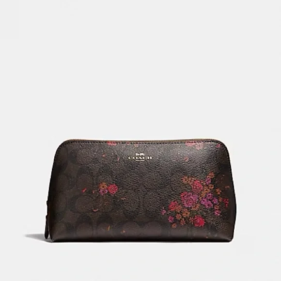 LIKE NEW Coach floral cosmetic bag - Picture 1 of 11